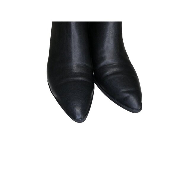 Franco Sarto Smalls Ankle Boots Size 10 Mid Western Black Faux Leather Booties - Picture 10 of 12